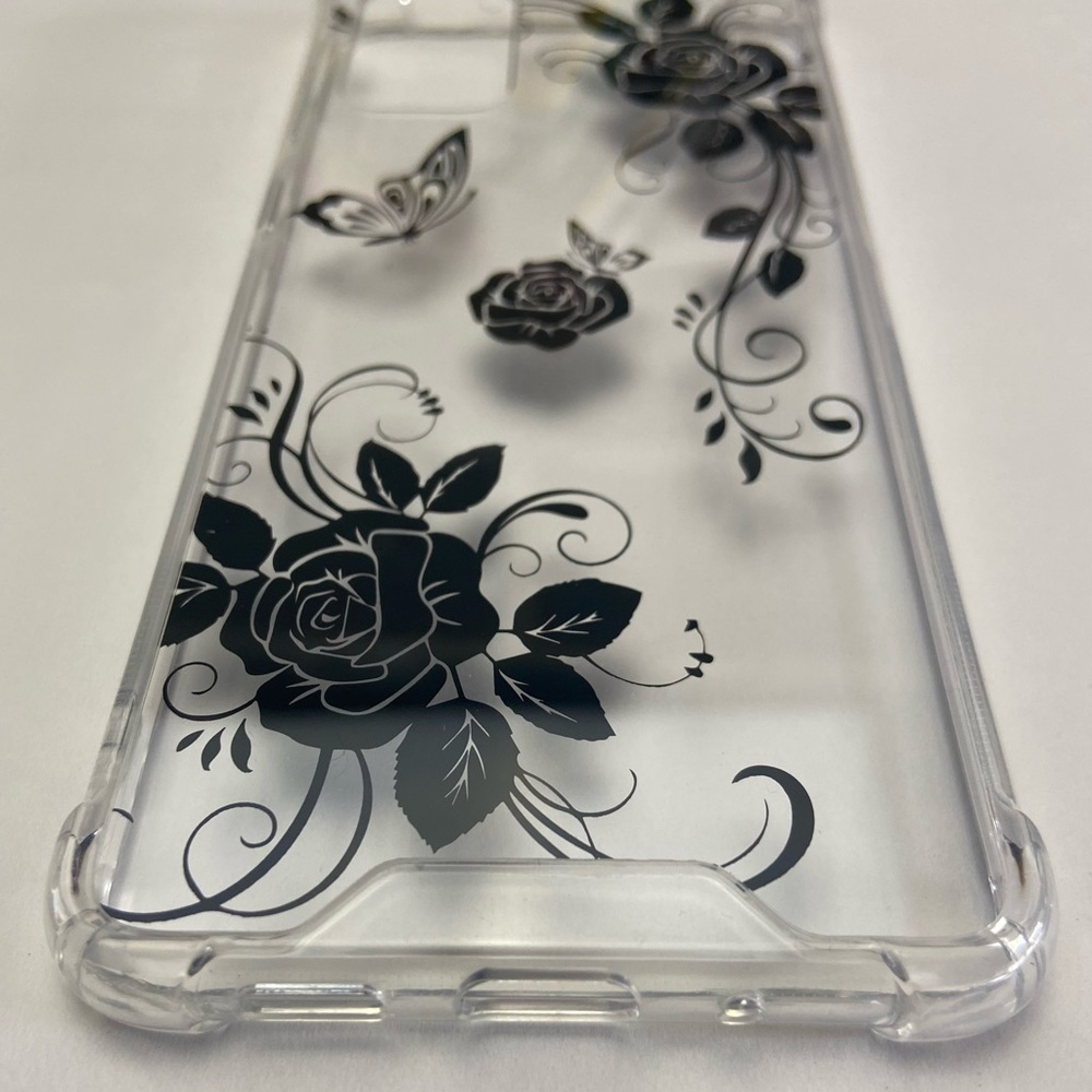 Beautiful Blavk flower Case For galaxy S20 plus